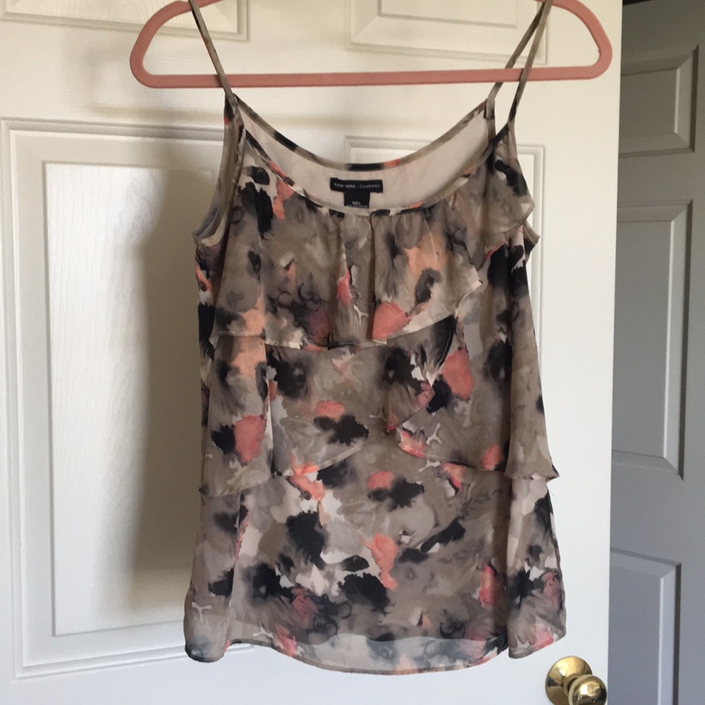 NY & Company floral layered tank